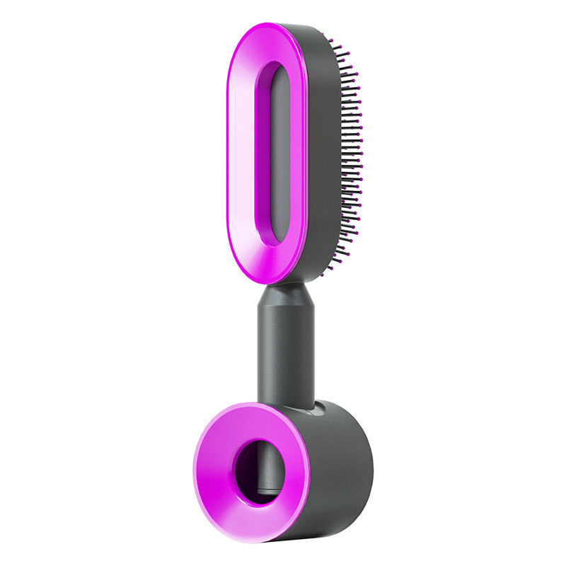 Brosse à cheveux antistatique et auto-nettoyante pour femmes